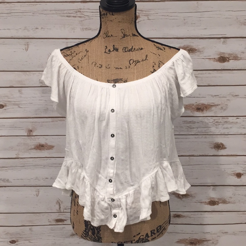 NWT Free People Mint Julep Top in White - Picture 4 of 6